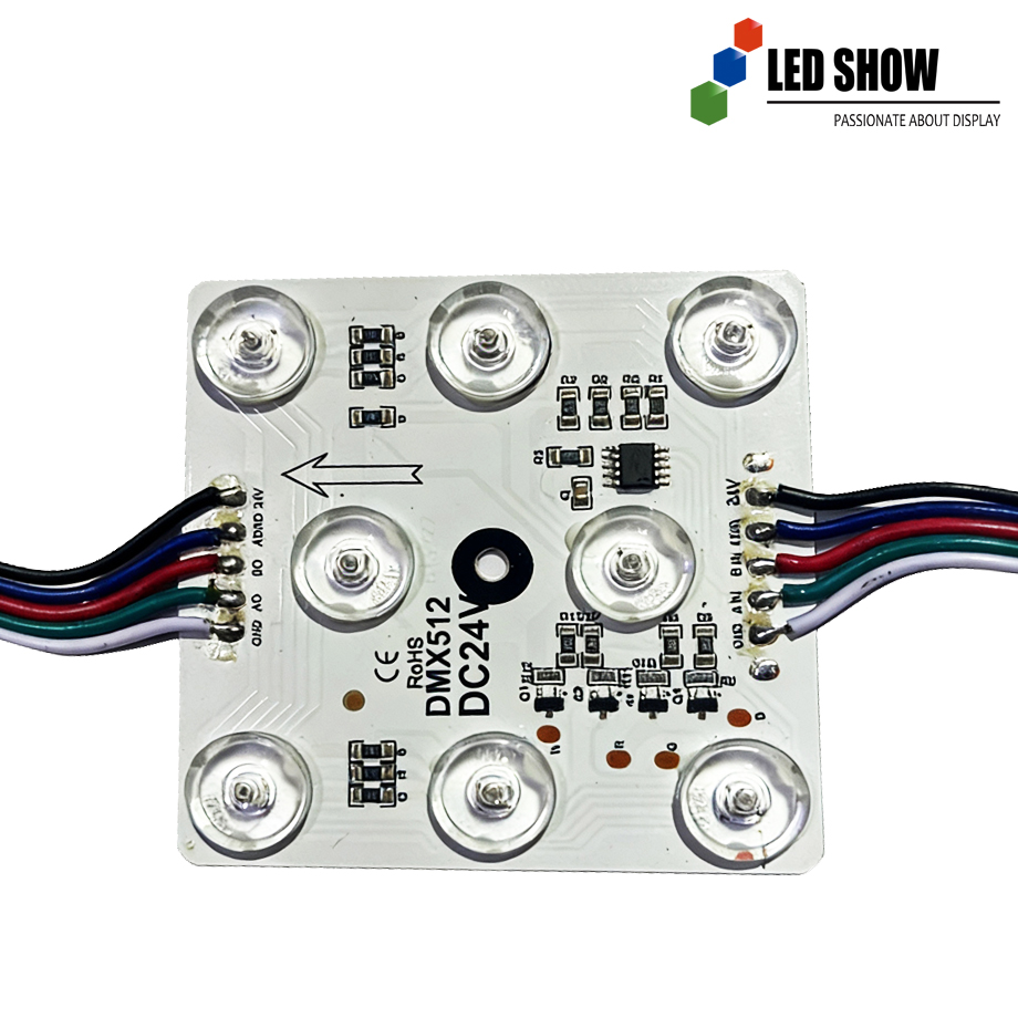 DMX512 Controlled RGBCW LED Module – High-Intensity 5-in-1 LED Module with SD Card & WiFi Control
