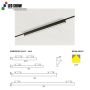 ML-FLS Series Slim Track Garment LED Light 7W-20W 48V 100° Beam Angle 3000K/4000K/5000K CCT Optional