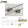 ML-B70 Series Adjustable Beam Track Lights 7W-20W 48V 25°-65° Adjustable Angle 3000K/4000K/5000K Commercial Spotlights