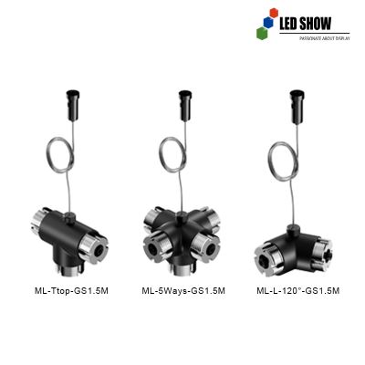 High-Flexibility LED Modular Track Light Accessories Kit | Multi-Directional Connectors, Adjustable Bases & TB System Compatible Parts | Customizable Options